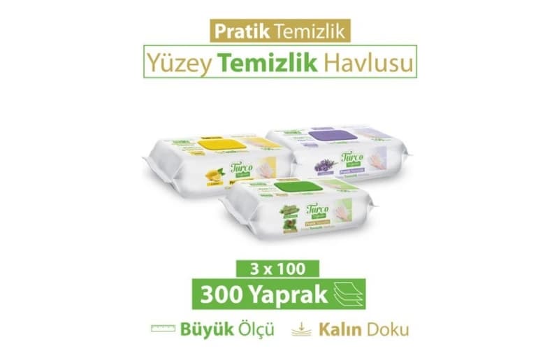 Turco Yüzey Temizlik Havlusu İndirim Koduyla 3 X 100 🏷️ 150 TL (Adet Fiyatı 50 TL)