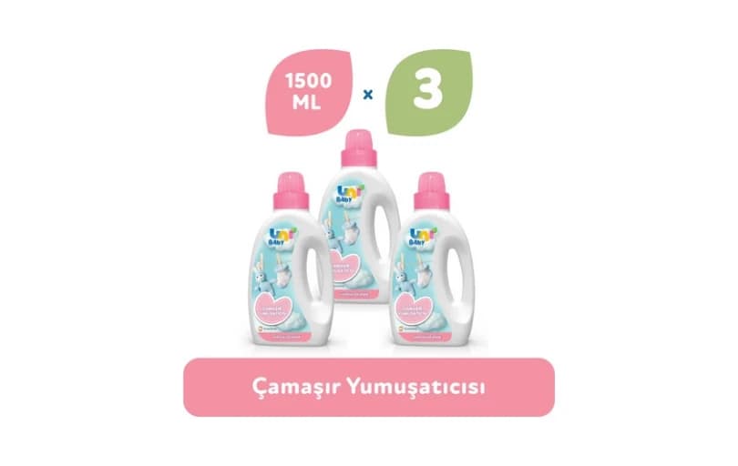 Uni Baby Çamaşır Yumuşatıcı 3'lü 4500 Ml 363tl
