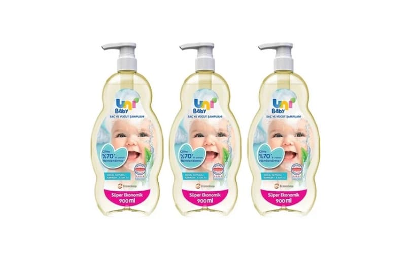 Uni Baby Saç Ve Vücut Şampuan 900 Ml X 3 Adet 265 Tl
