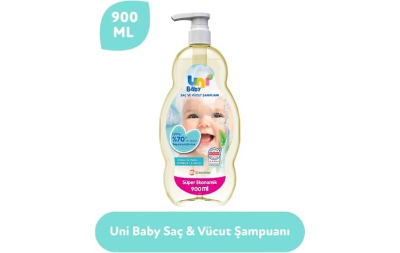 Uni Baby Saç Ve Vücut Şampuanı 900ml 99₺ (5 Adet Alımda 79₺)