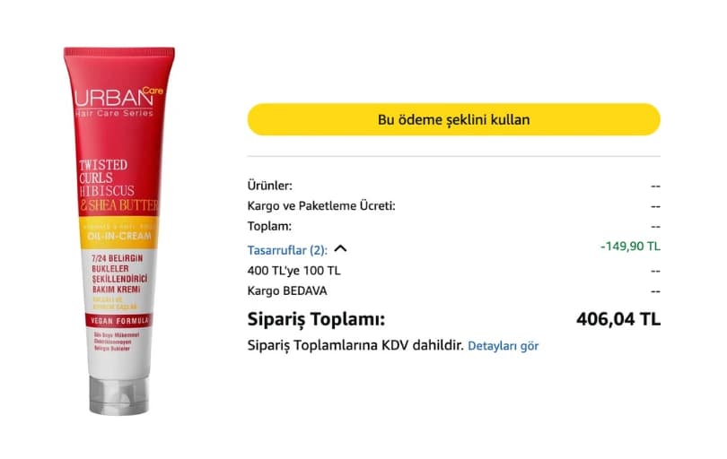 Urban Care Bakım Kremi 175 Ml- 126 TL (4 Adet Alımda 101 TL)