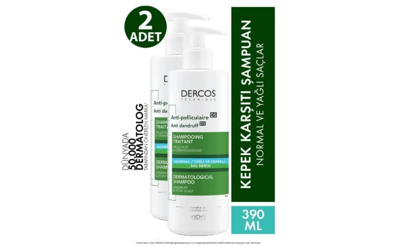 Vichy Dercos Anti-pelliculaire Anti-dandruff Şampuan 390 Ml 470tl 2 Adet (6 Ayın En Düşük Fiyatı)