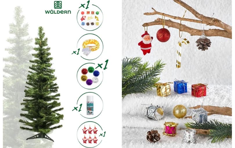 Waldern 120 CM Yılbaşı Çam Ağacı ve Süsleri 559 TL