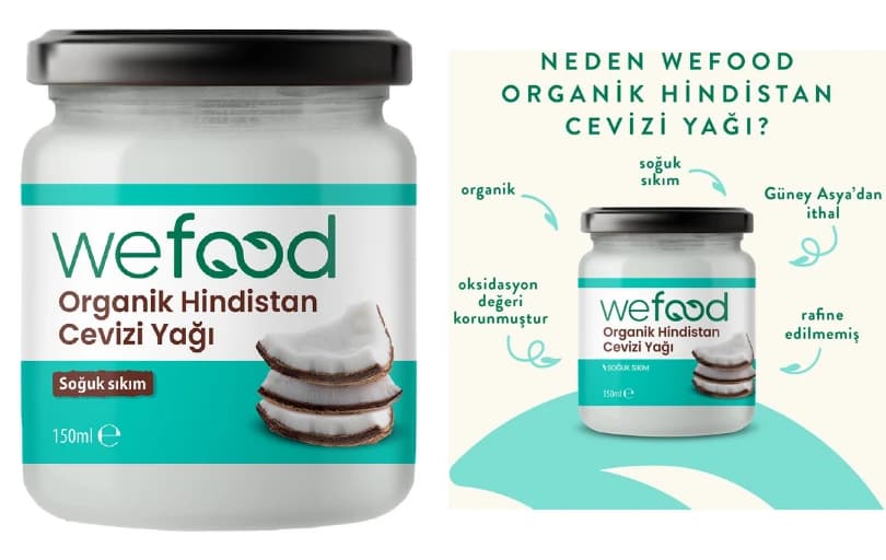 Wefood Organik Hindistan Cevizi Yağı 150 Ml (Soğuk Sıkım) 209₺ (4 Adet Alımda İndirim Koduyla 171₺)