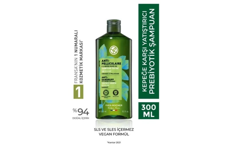 Yves Rocher Yatıştırıcı Prebiyotik Şampuan 300ml 405tl (6 Ayın En Düşük Fiyatı)