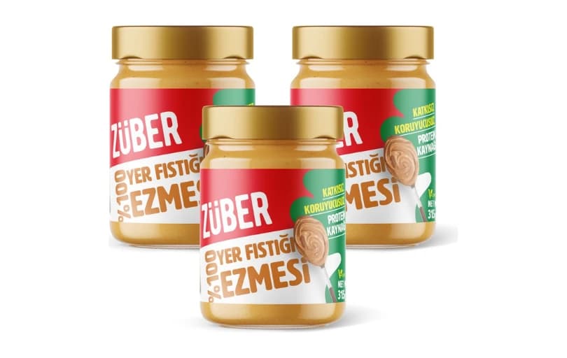 Züber %100 Fıstık Ezmesi 315 gr x 3 Adet İndirim Koduyla 619₺