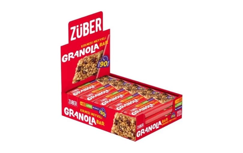 Züber Kırmızı Meyveli Granola Bar 25g X 15 Adet 300tl (6 Ayın En Düşük Fiyatı)